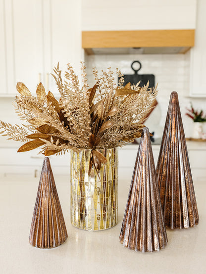 Gold Bay Leaf Spray - 17"