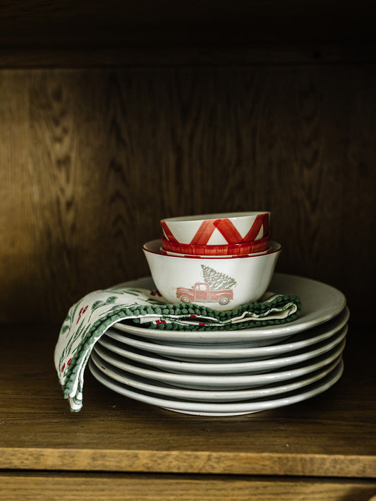 Red Tree Farm Truck Bowl