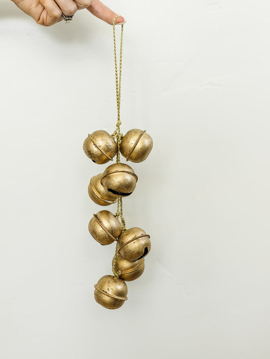Gold Jingle Bell Cluster - 16"