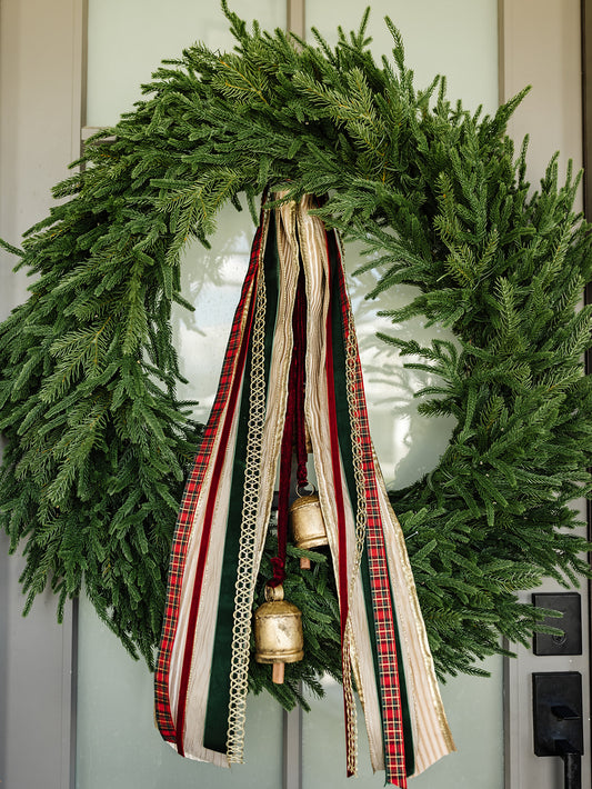Norfolk Pine Wreath with 200 LED Lights - 36"