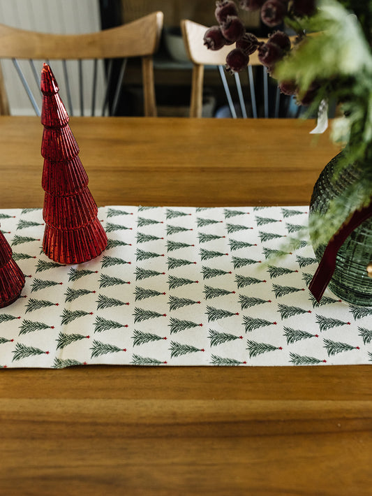 Christmas Tree Patterned Runner - 72"
