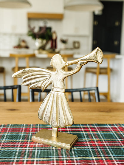 Gold Angel with a Trumpet - 2 sizes available