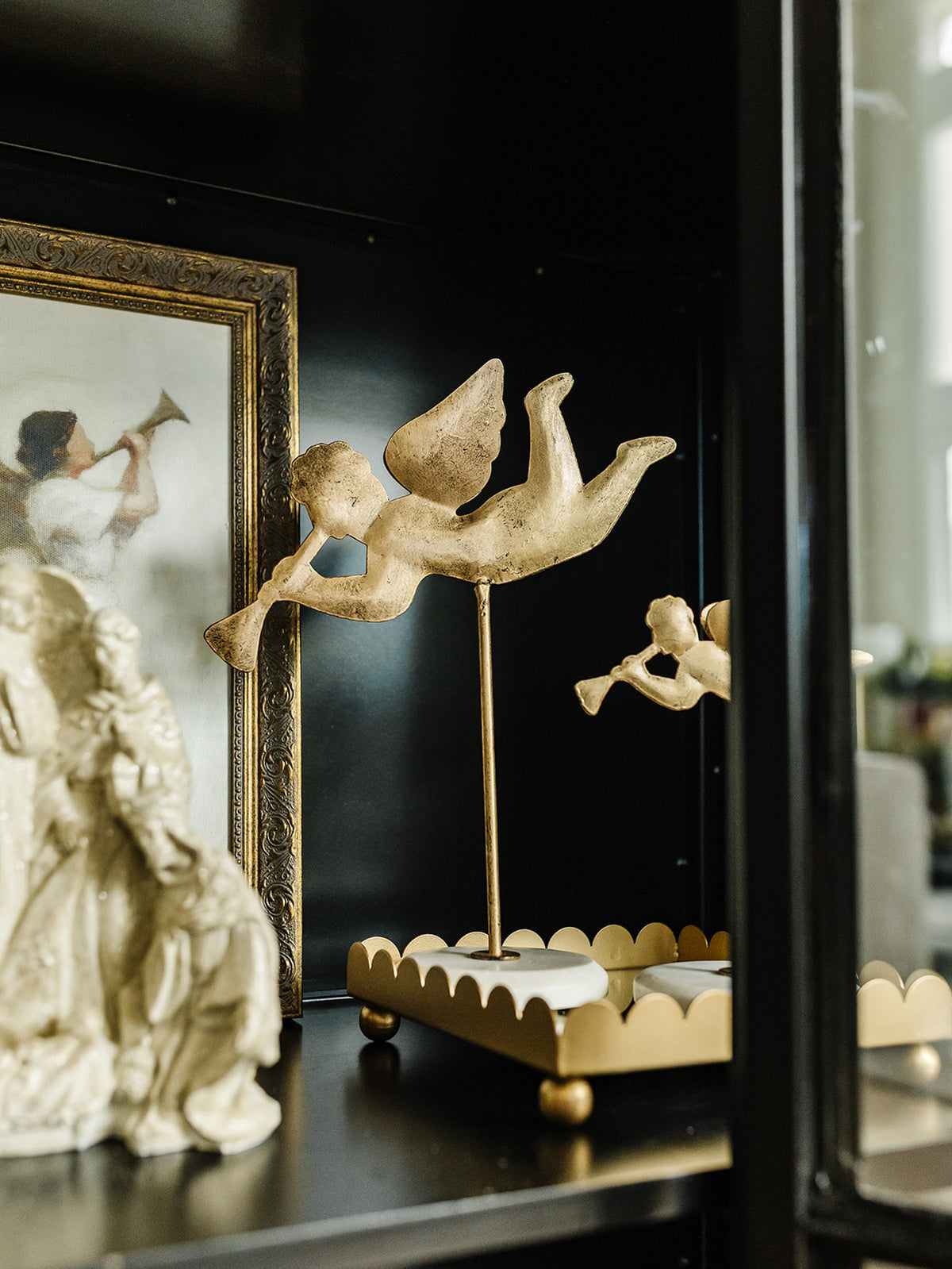 Tabletop Angel on Marble Base - 3 Sizes