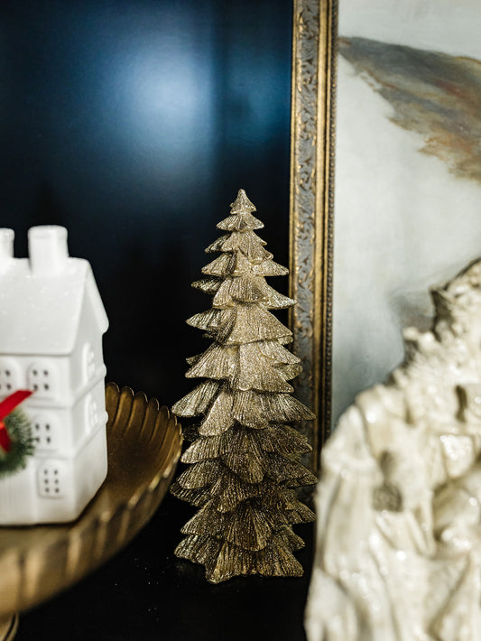 Gold Glittered Tree - 3 Sizes