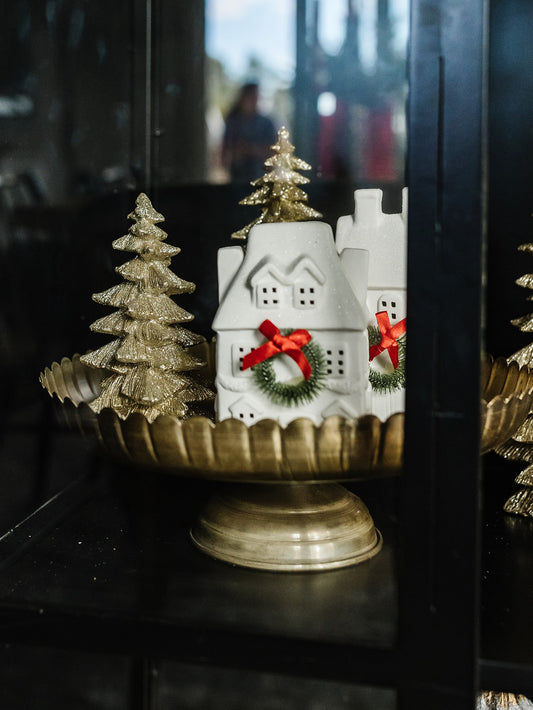 White LED Christmas House - 5" - 2 Styles