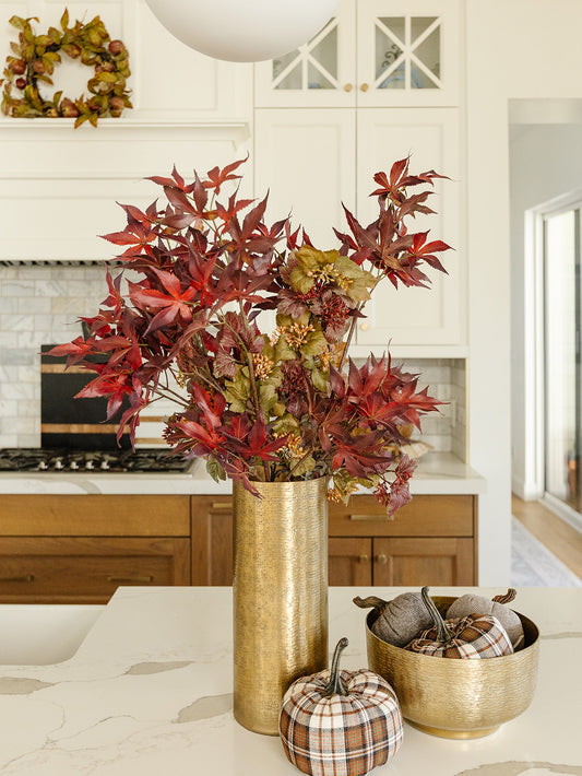Textured Antiqued Gold Vase - 3 Sizes