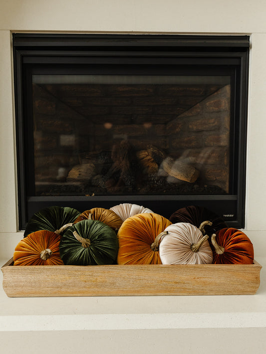 Gold Velvet Pumpkin - 2 Sizes