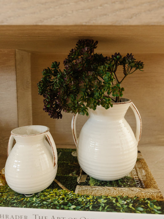 White Harvest Vase - 2 Sizes