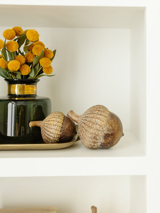 Gold Gilded Acorn - 2 Sizes
