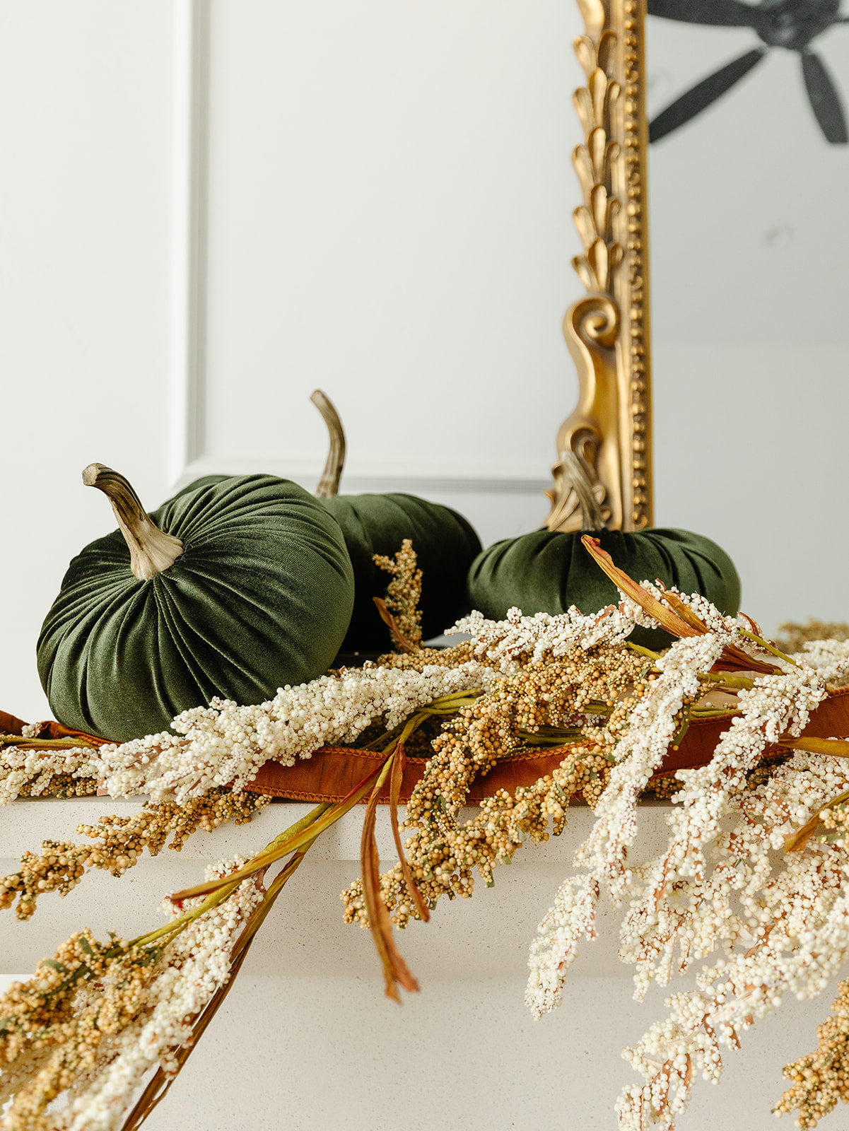 Cream & Brown Heather Stem - 34”