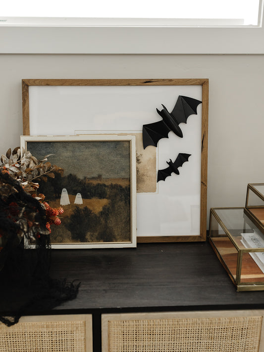 Ghosts in a Fall Field Framed Art - 2 Sizes