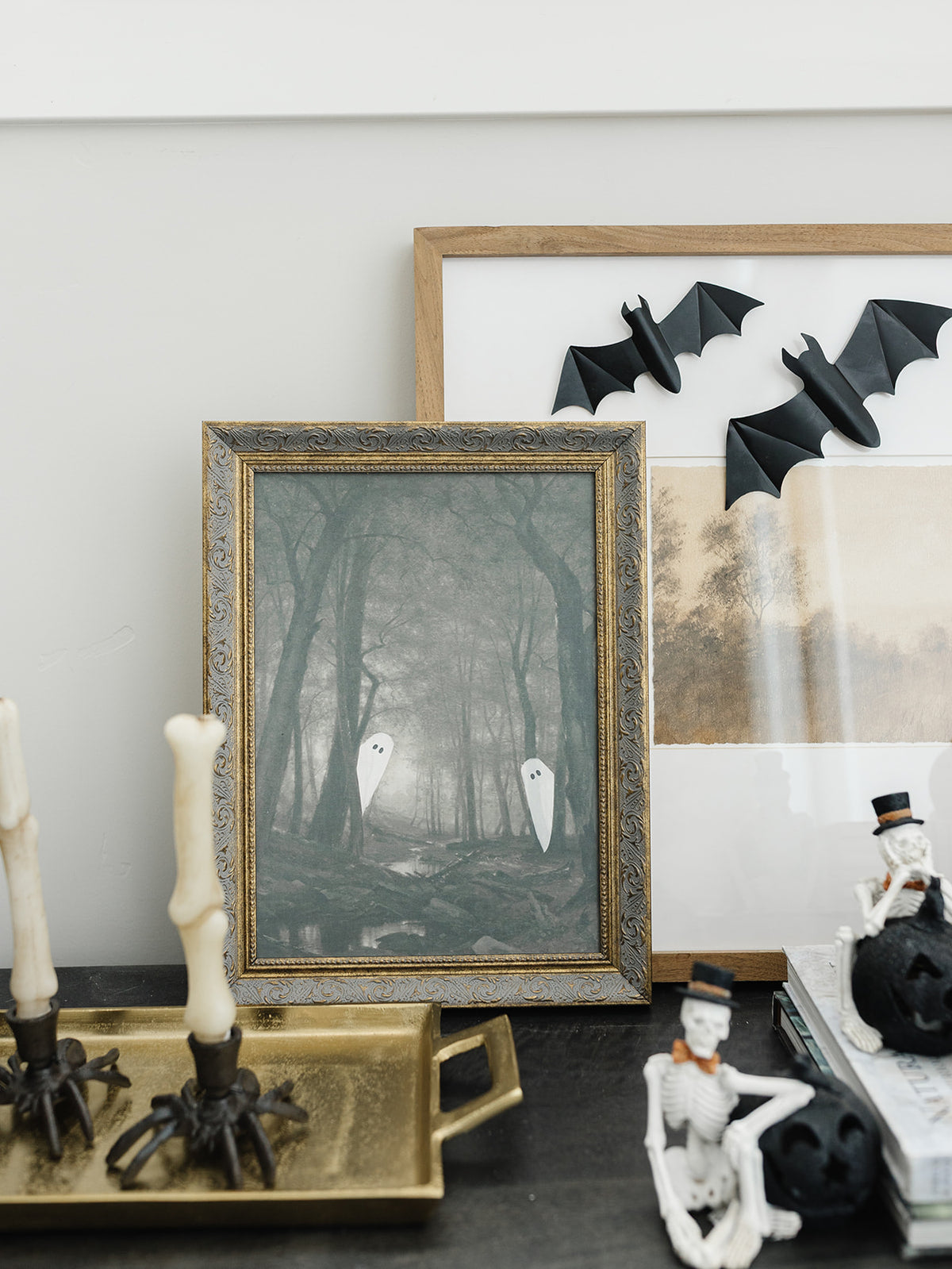 Halloween Peeking Ghost Framed Art - 3 Sizes