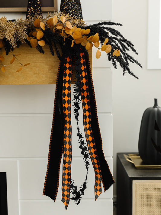 Halloween Spider Ribbon Bundle - 27"- 3 Pieces of Ribbon