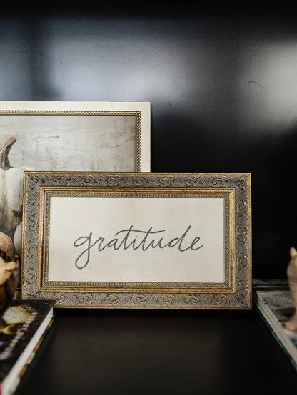 Gratitude Framed Art - 2 Sizes