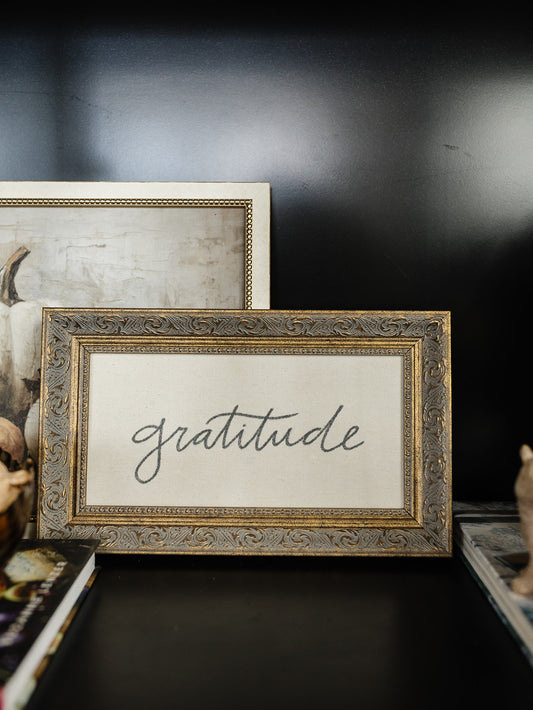 Gratitude Framed Art - 2 Sizes
