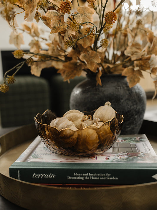 Brown Organic Glass Bowl - 2 Sizes