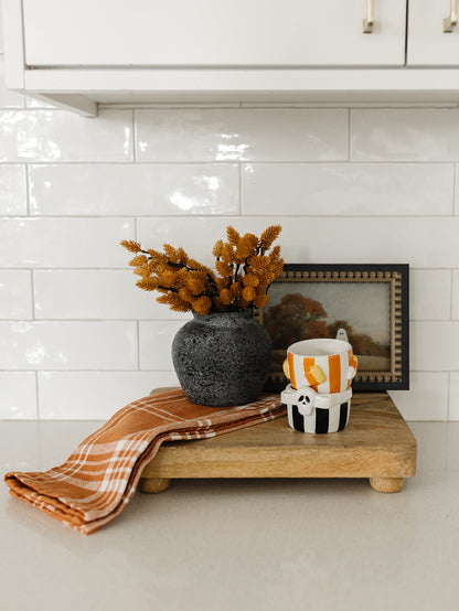 Fall Rust Plaid Dishtowel