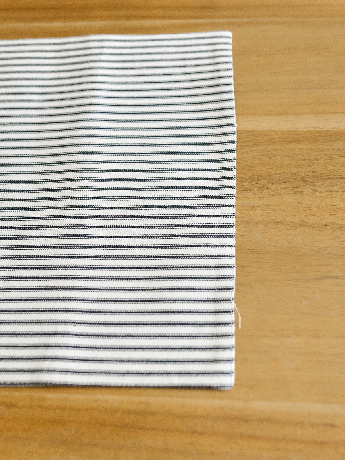 Black Ticking Halloween Table Runner