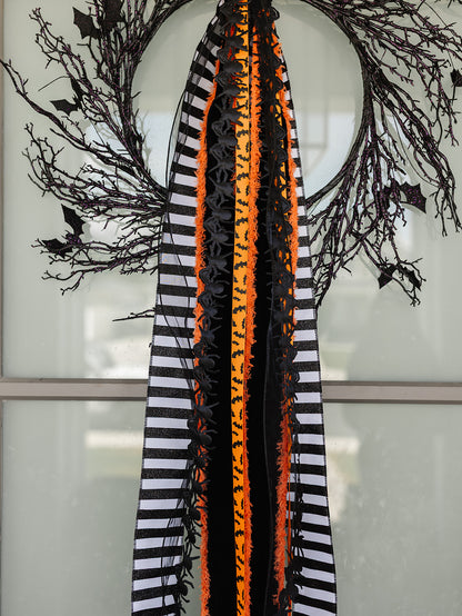 Spiders and Bats "Oh My" Ribbon Bundle - 33"- 5 Pieces of Ribbon