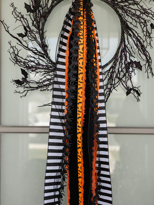 Spiders and Bats "Oh My" Ribbon Bundle - 33"- 5 Pieces of Ribbon