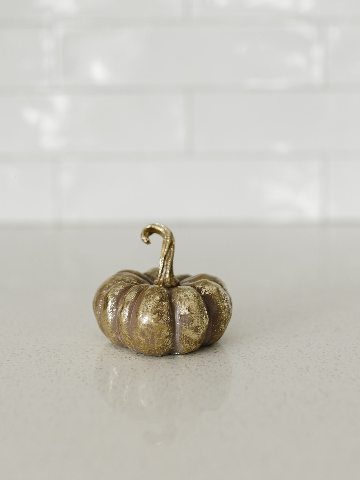 Gold Resin Pumpkin - 4.5" - 2 Styles