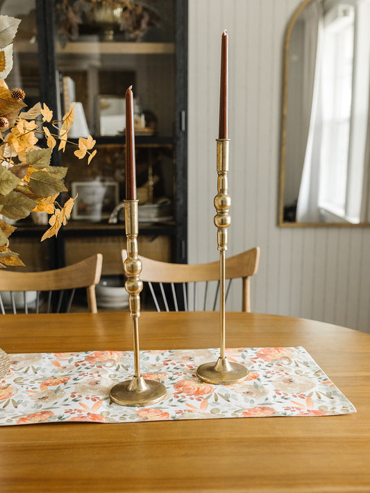 Gold Antique Taper Holder - Set of 2