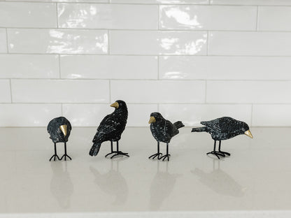 Black Resin Crow - 4 Styles