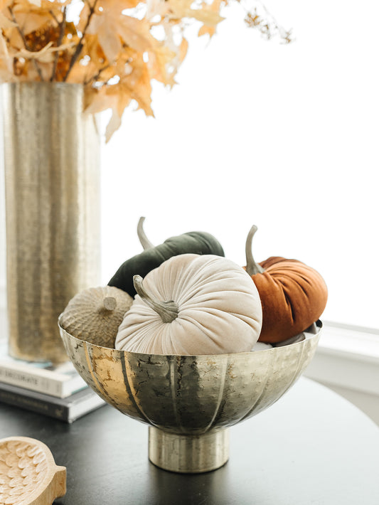 Gilded Footed Bowl - 13"x7.75"