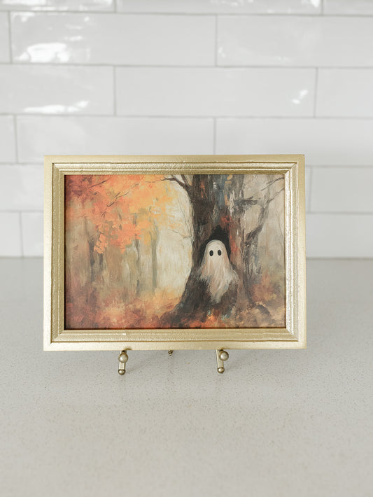 Harvest Scene Ghost Framed Art - 10.5"x8" - 2 Styles
