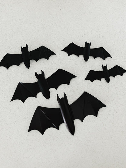 Set of 5 Black Bats