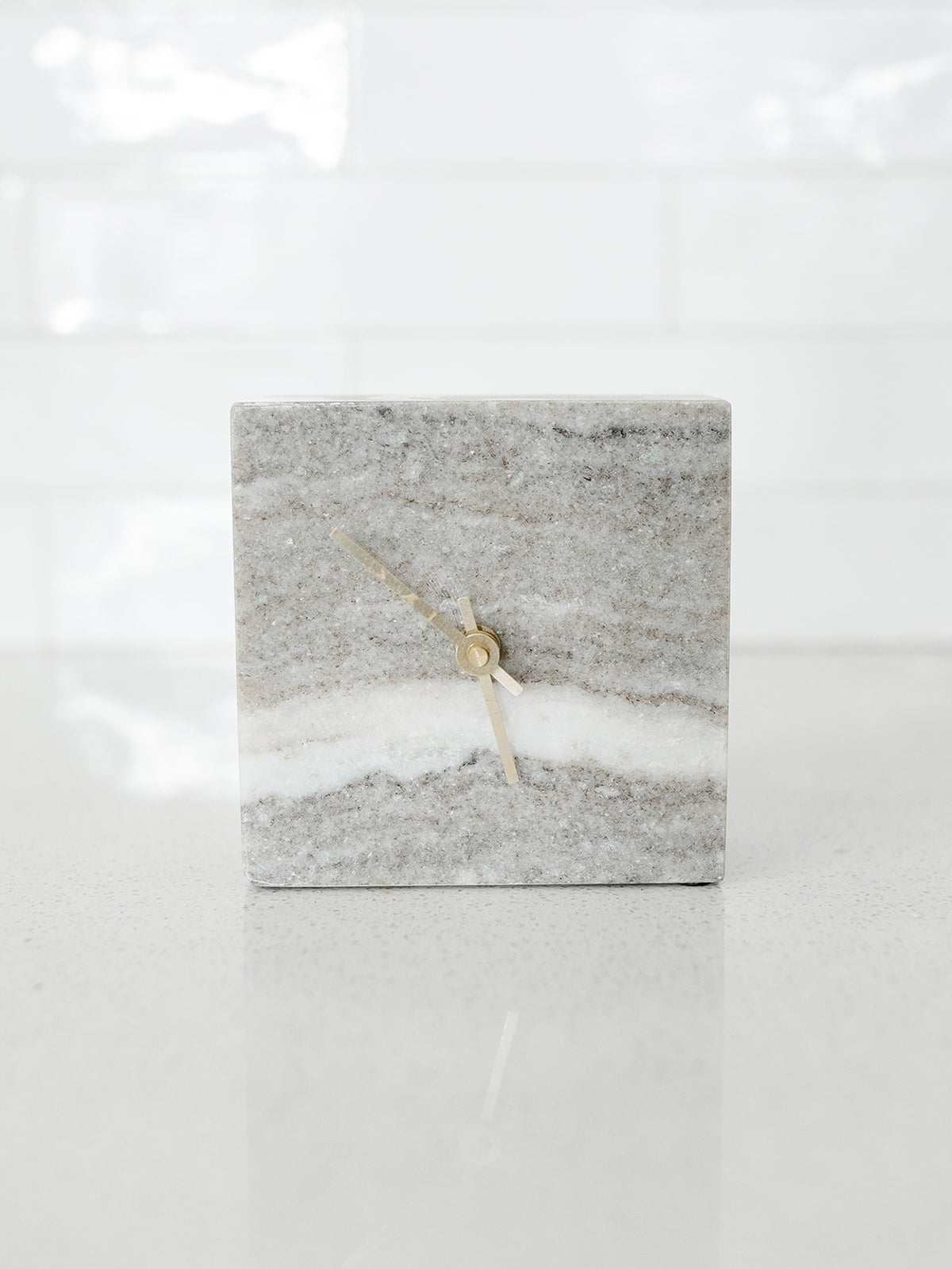 Morchino Marble Square Clock - 5.25"x5.25"