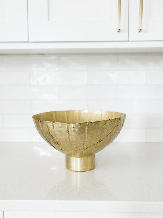 Gilded Footed Bowl - 13"x7.75"