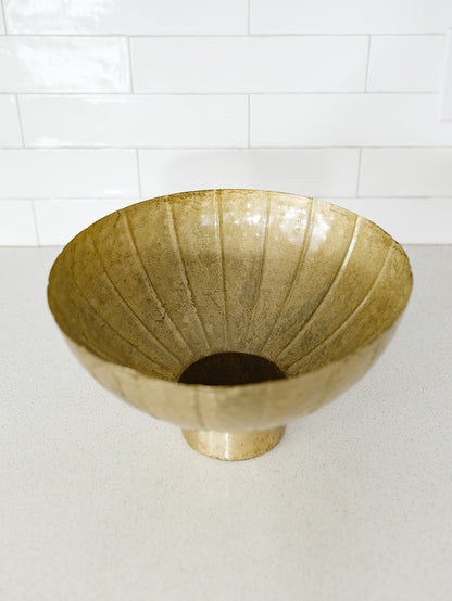 Gilded Footed Bowl - 13"x7.75"