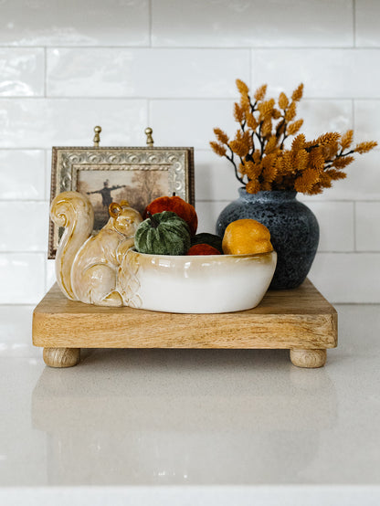 Cream Squirrel Bowl - 10.24"x5"