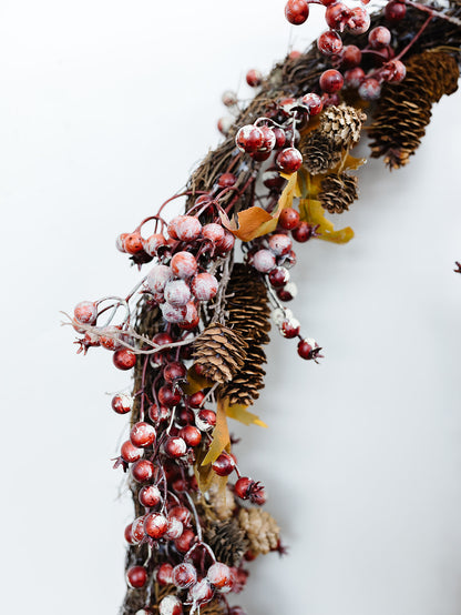 Rosehip Fall Pinecone Garland - 72"