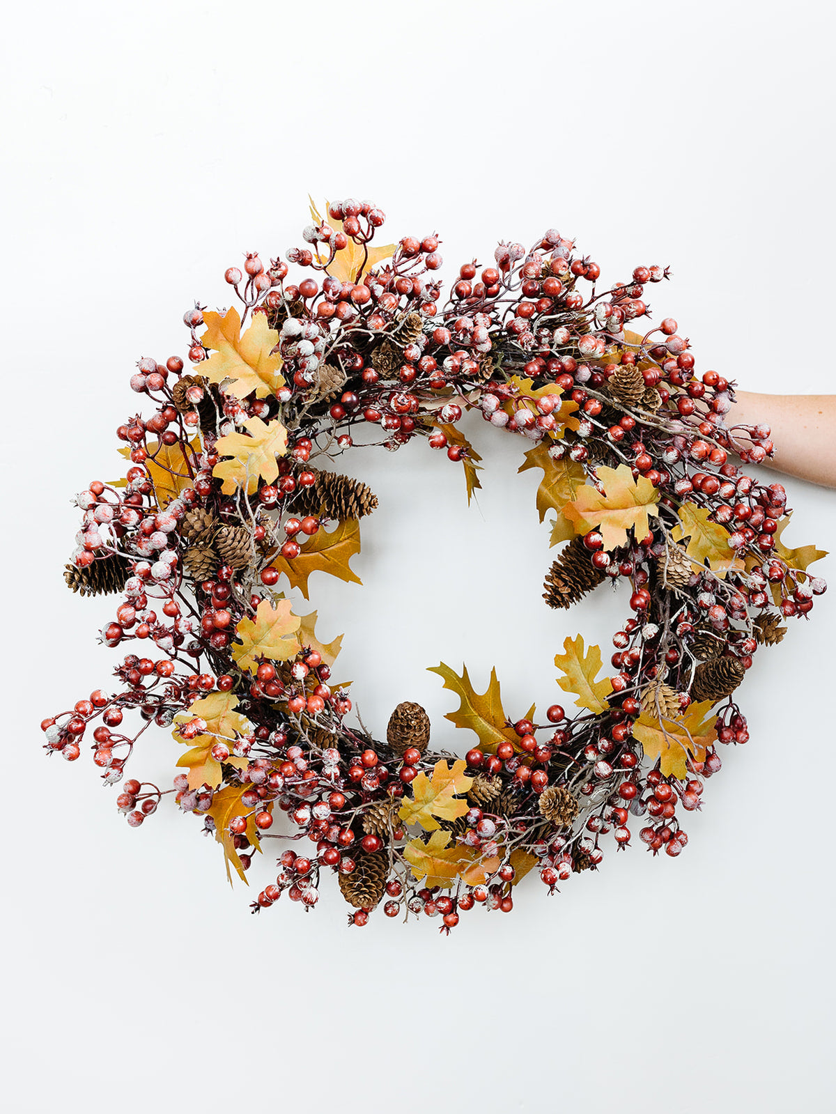 Rosehip Fall Pinecone Wreath - 30"