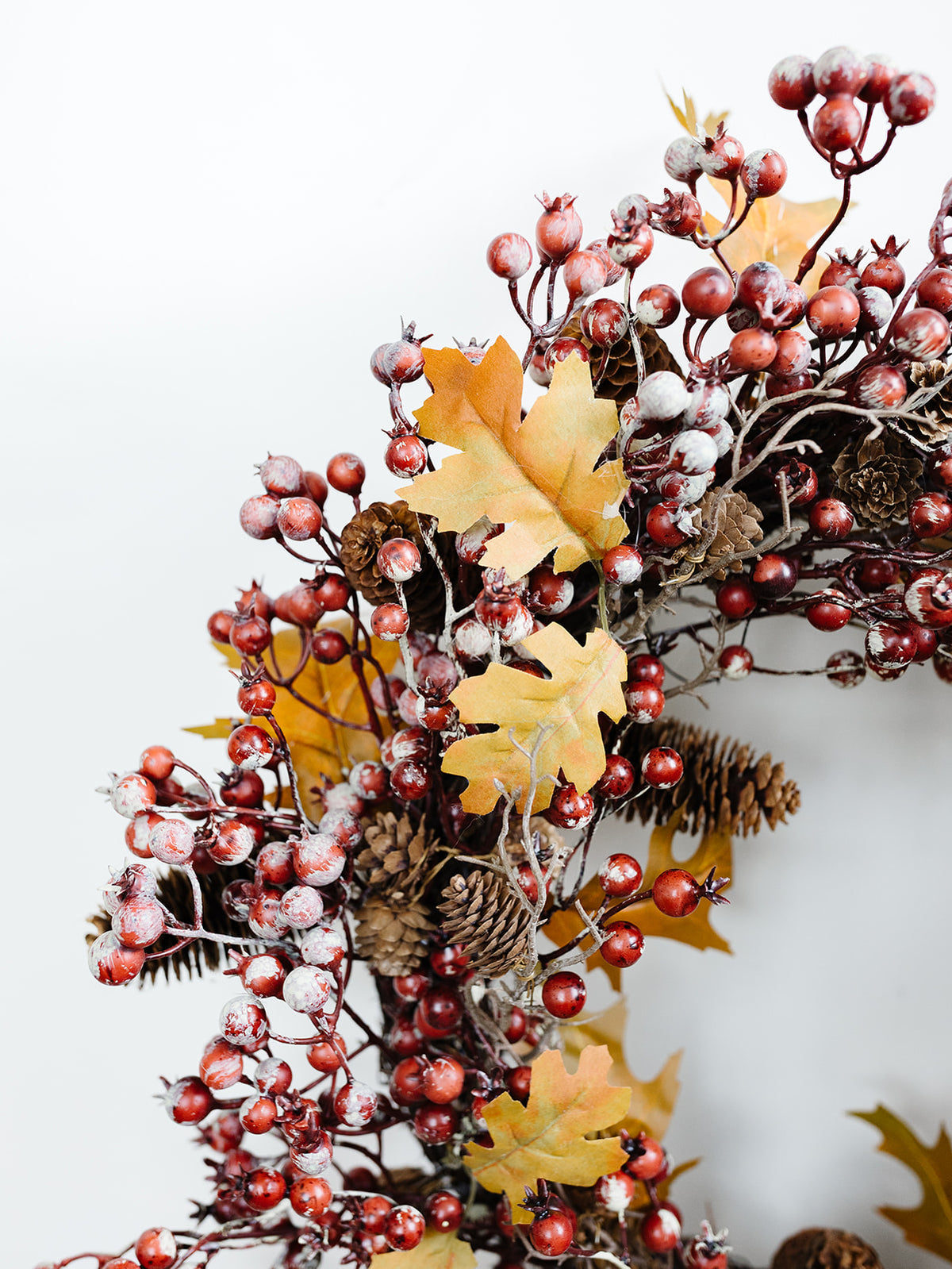 Rosehip Fall Pinecone Wreath - 30"