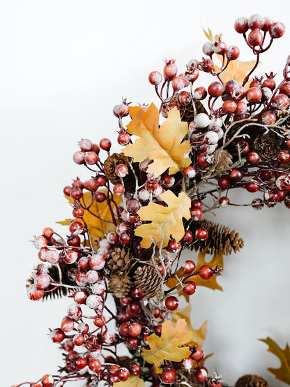 Rosehip Fall Pinecone Wreath - 30"