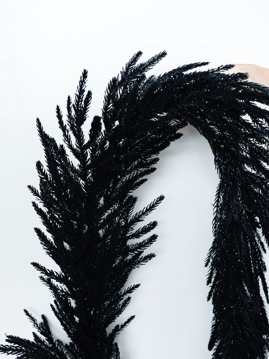Halloween Black Willow Pine Garland - 6'