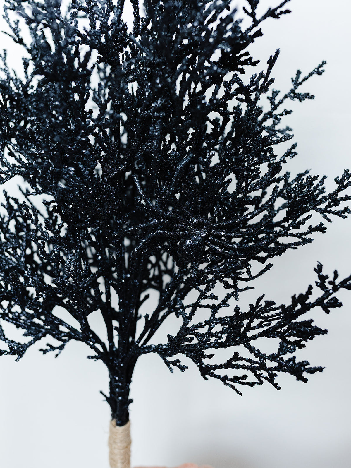 Glittered Twig Bundle with Spiders - 25"