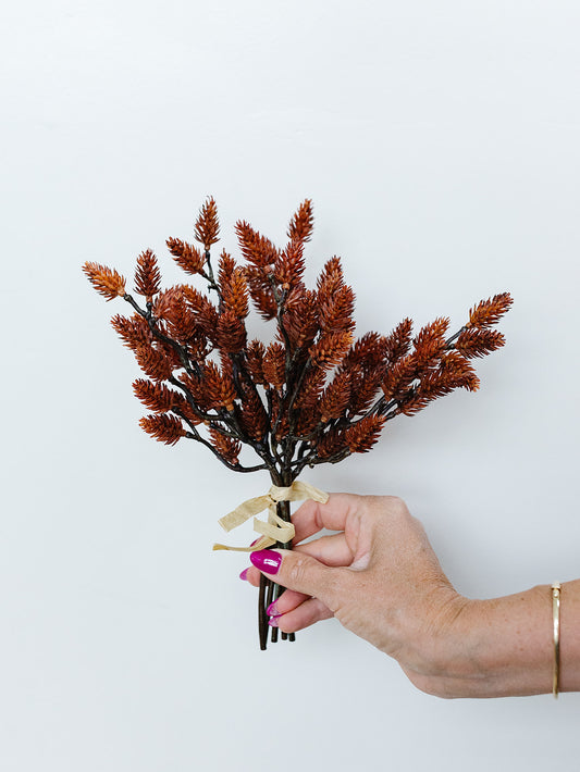 Pine Cone Bundle - 11" - Brick color