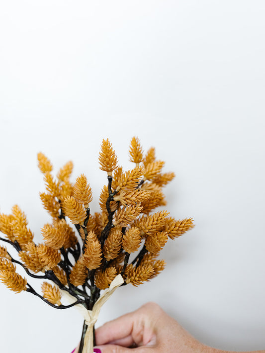 Pine Cone Bundle - 11" - Mustard