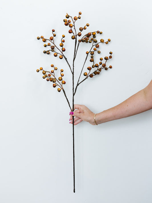 Orange Flame Berry Spray - 36"