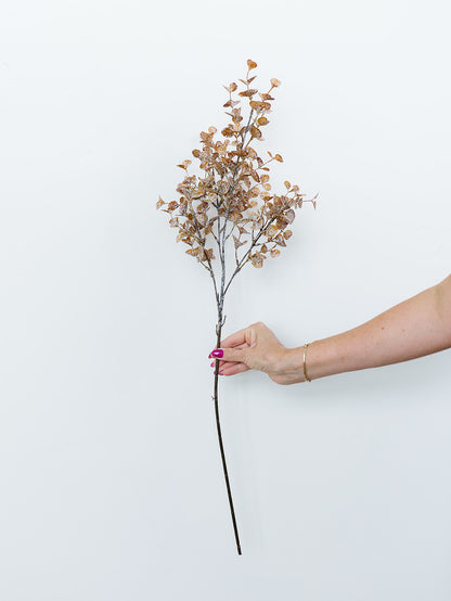 Brown White Washed Leaf Stem - 32"