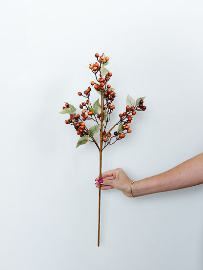 Brown Berry Spray - 27"
