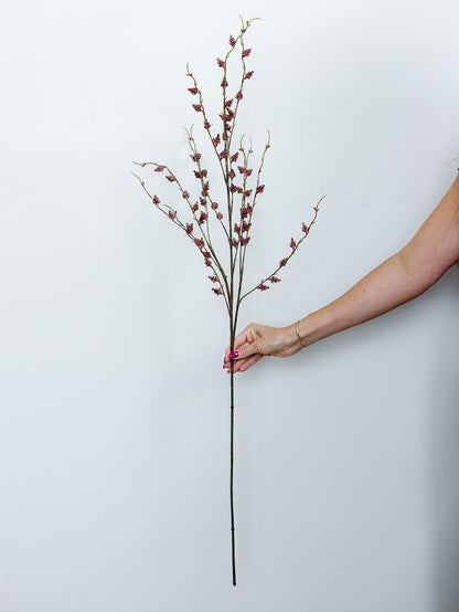 Burgundy Straw Flower Stem - 47"