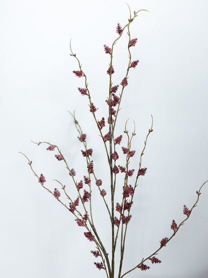 Burgundy Straw Flower Stem - 47"
