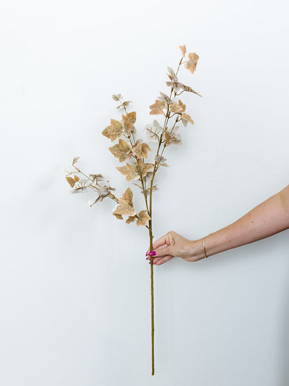 Brown and Tan Maple Leaf Stem - 34"