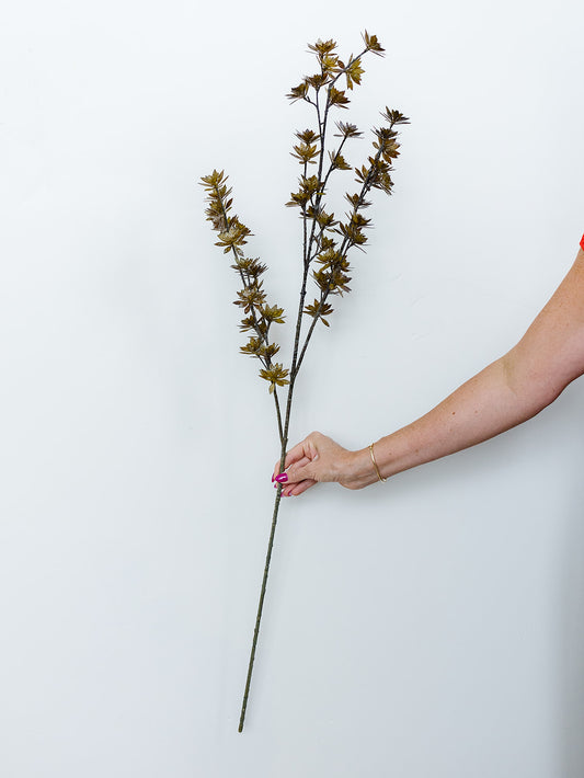 Dark Brown Flowering Pod Spray - 41"