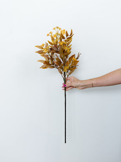 Orange Laurel and Berries Stem - 30.5"